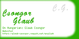 csongor glaub business card